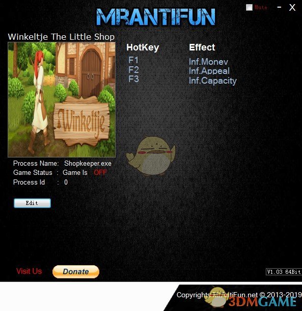 《温克利小屋》v0.3316三项修改器[MrAntiFun]