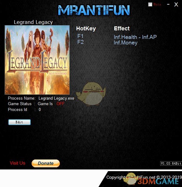 《罗格朗的遗产》v2.0.5三项修改器[MrAntiFun]