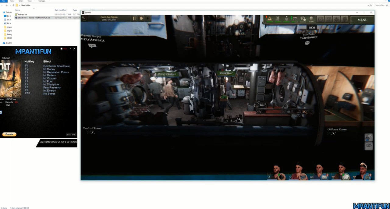 《Uboat》10项作弊器现已开放下载