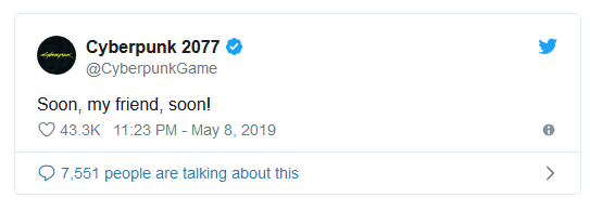 《赛博朋克2077》官推又来暗示 粉丝表示被耍了