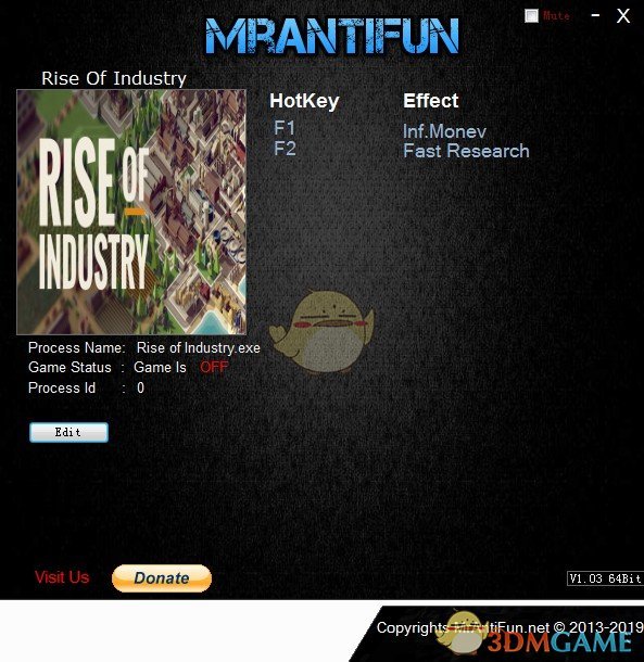《工业崛起》v1.0无限金钱快速研究修改器[MrAntiFun]