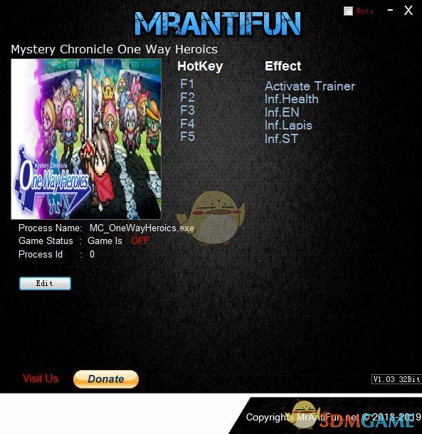 《神秘纪事：片道勇者》v1.01.01四项修改器[MrAntiFun]