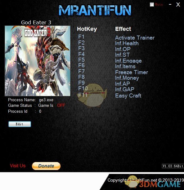 《斗士：海盗船》v1.4.2三项修改器[MrAntiFun]