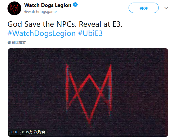 《看门狗3：军团》确认亮相E3！官方公布预告片