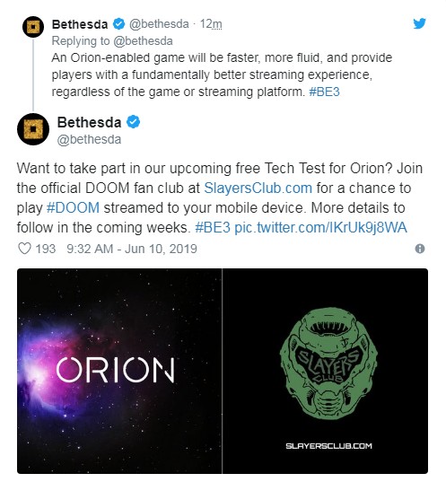 E3：B社公布自家云游戏新技术Orion 4K/60帧无延迟
