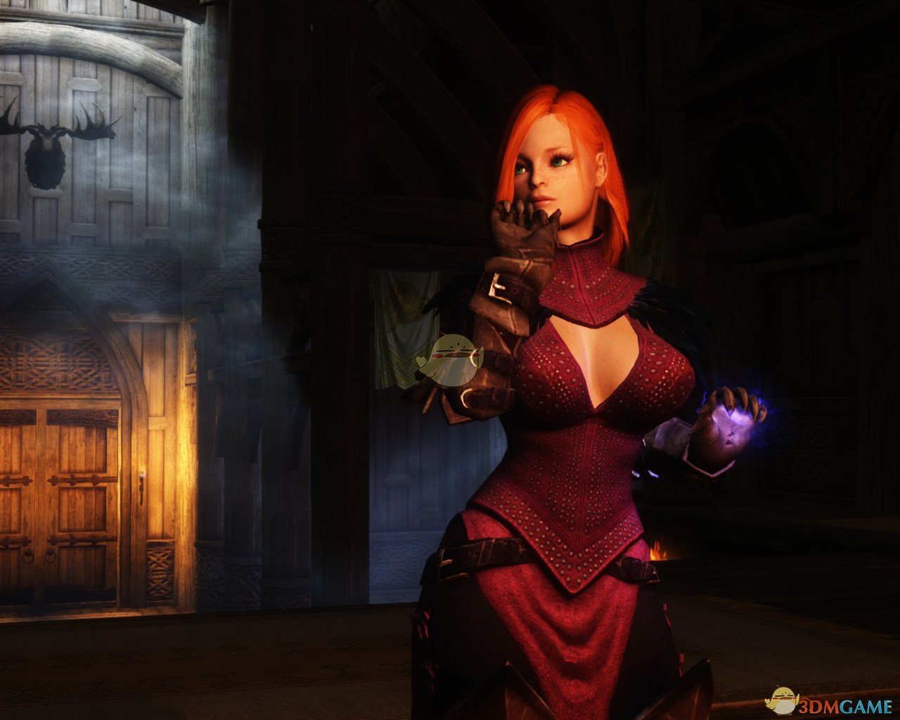 《上古卷轴5：天际》性感红色盔甲MOD