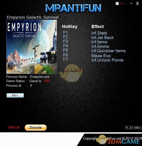 《帝国霸业：银河生存》v10.0.1.2507七项修改器[MrAntiFun]