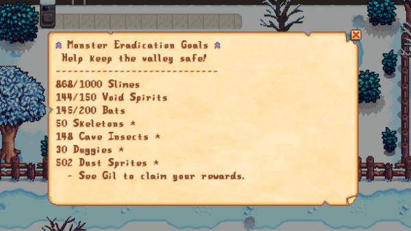 《星露谷物语》怪物击杀数量查看功能MOD