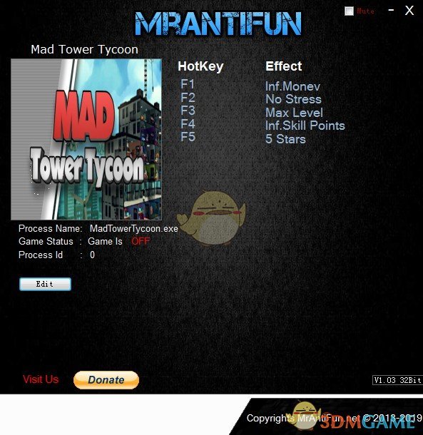 《疯狂高楼大亨》v2019.06.21a五项修改器[MrAntiFun]