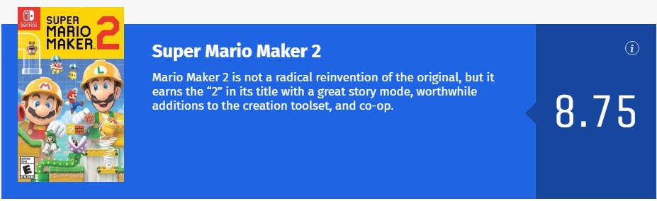 《超级马里奥制造2》IGN 9.5分：史上最好游戏设计工具