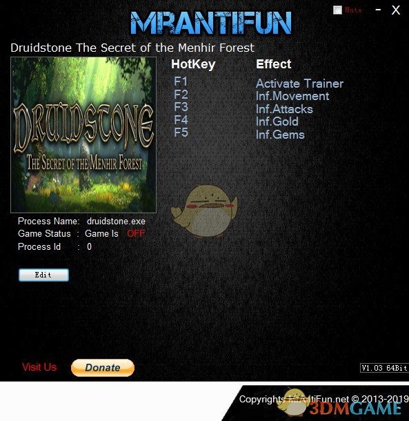 《德鲁伊之石：梅希尔森林的秘密》v1.0.27四项修改器[MrAntiFun]