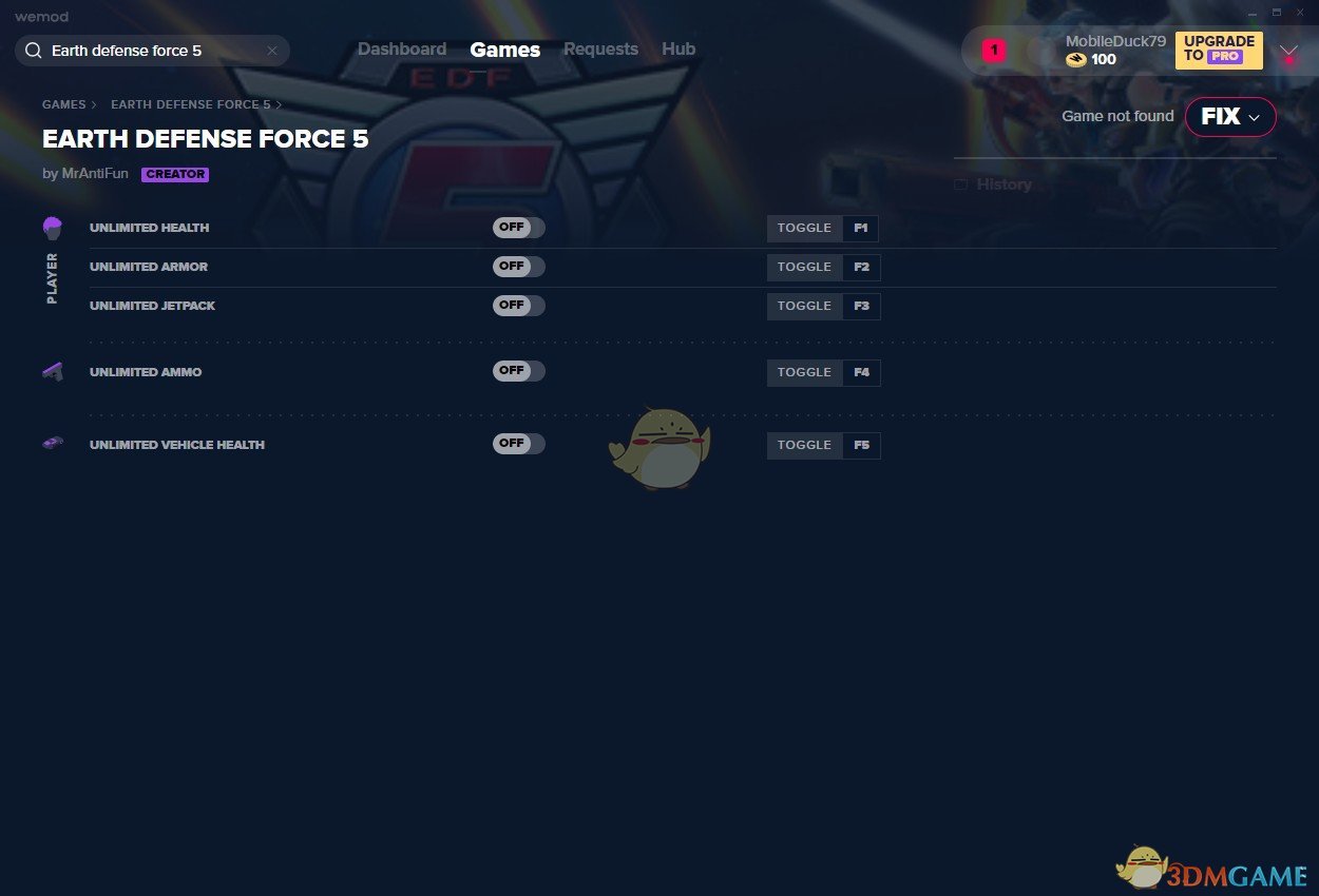 《地球防卫军5》v1.0五项修改器[MrAntiFun]