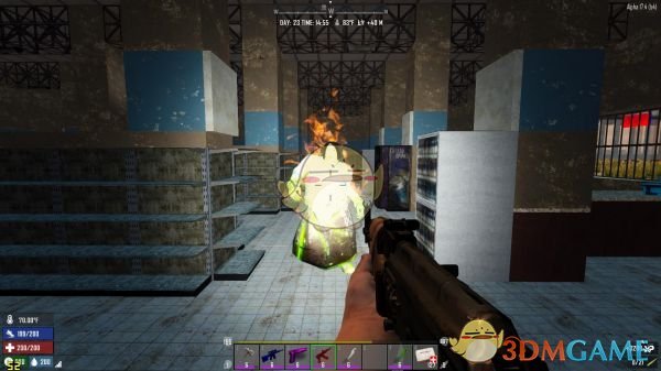 《七日杀》火焰伤害AK47冲锋枪MOD