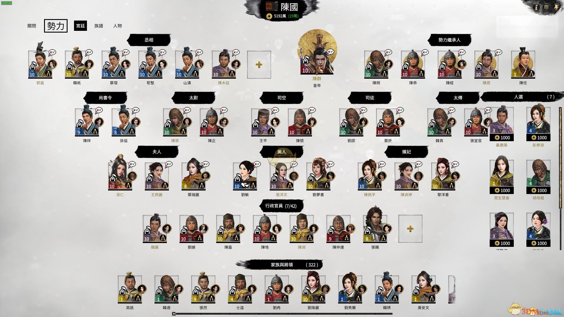 《全面战争：三国》三宫六院职位MOD