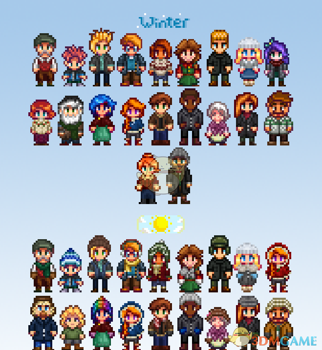 《星露谷物语》大型NPC季节性服装外观包MOD