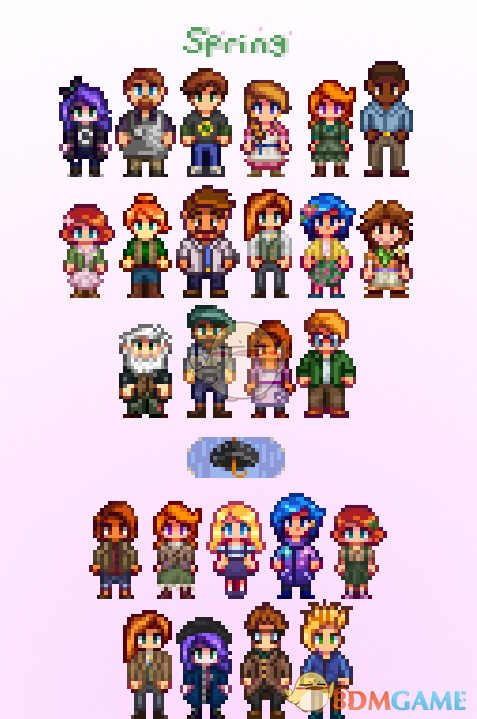 《星露谷物语》大型NPC季节性服装外观包MOD