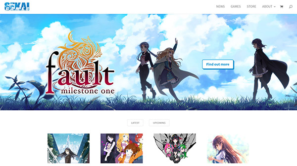 发行商Sekai Games官网上线 内含多款美少女游戏资讯