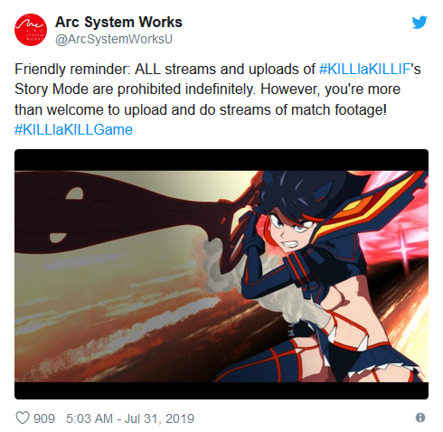 发行商禁止上传《斩服少女》故事模式内容 玩家有意见