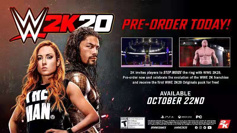 体验新特色 与封面巨星一起踏进《WWE 2K20》擂台