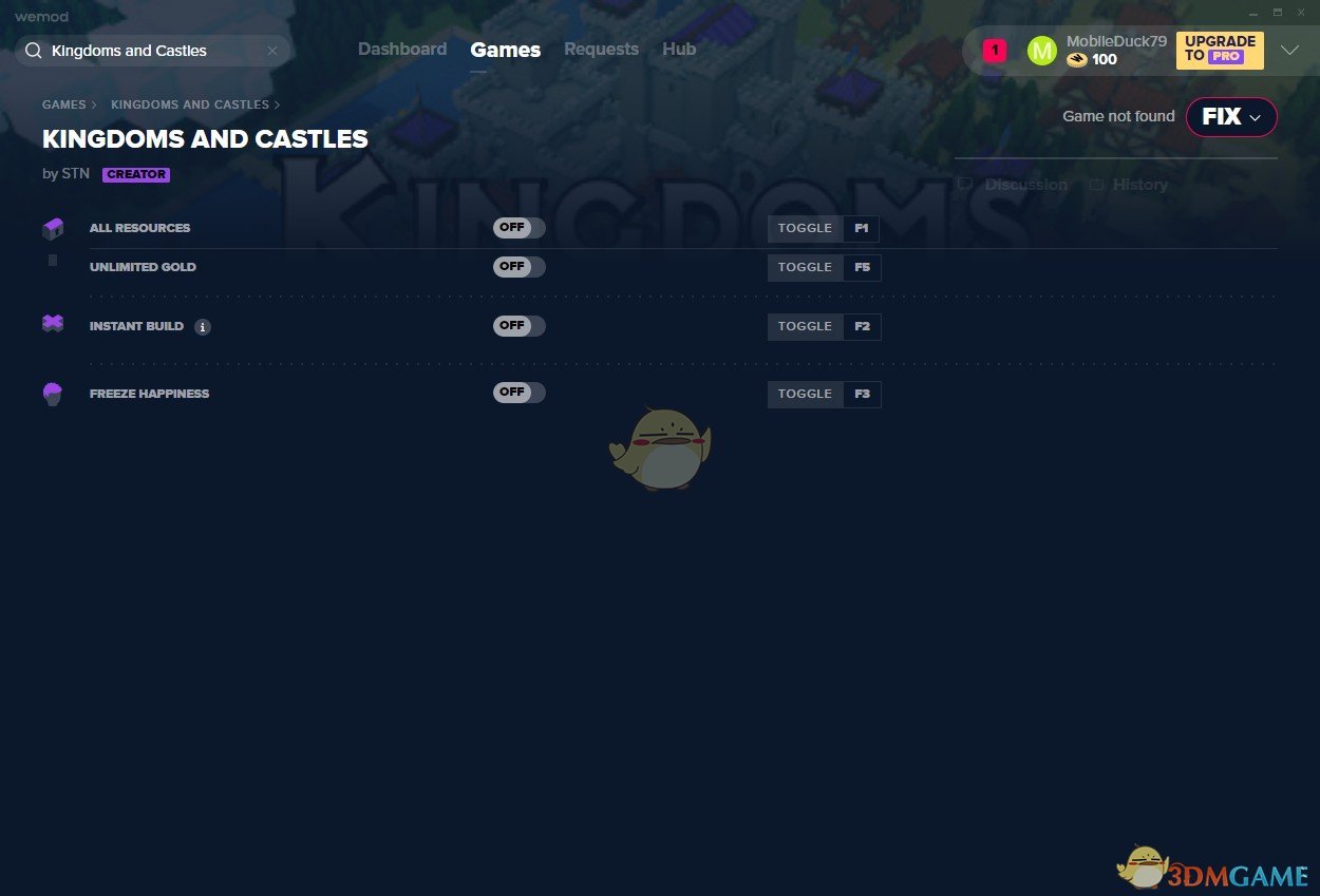 《王国与城堡》v2019.08.08四项修改器[MrAntiFun]