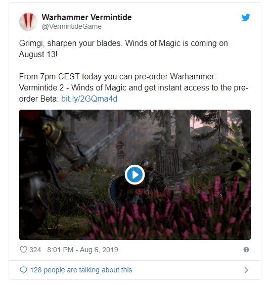 《战锤：末世鼠疫2》资料片魔法之风8月13日登陆PC