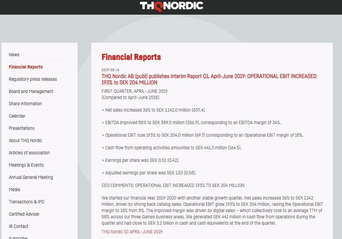 THQ Nordic财报：《死亡岛2》再换人《时空分裂者》重启