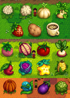 《星露谷物语》巨型蔬菜家具MOD