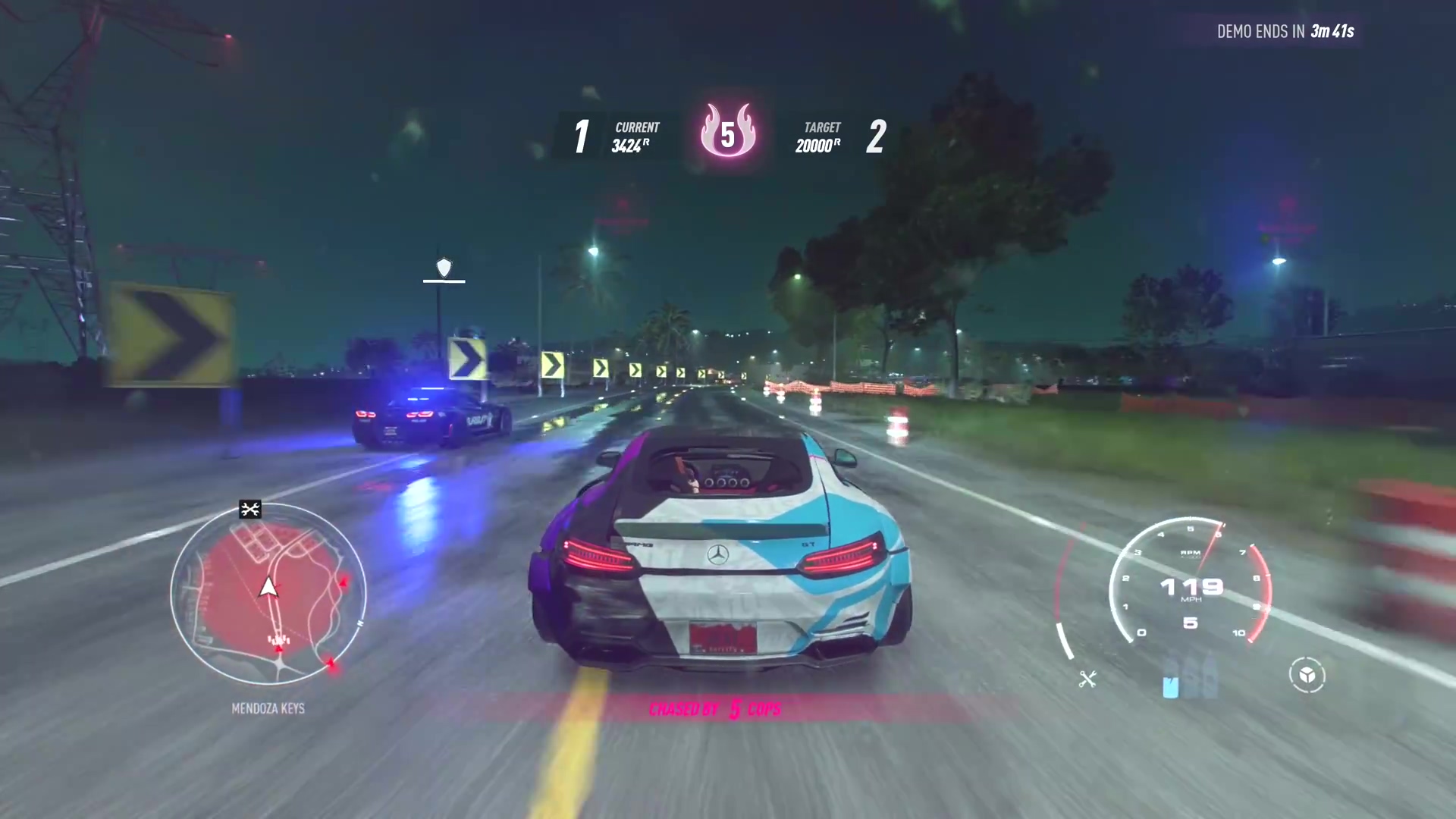 《极品飞车21》PS4 Pro版演示 警车追逐太凶了