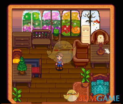 《星露谷物语》季节性动态窗户MOD