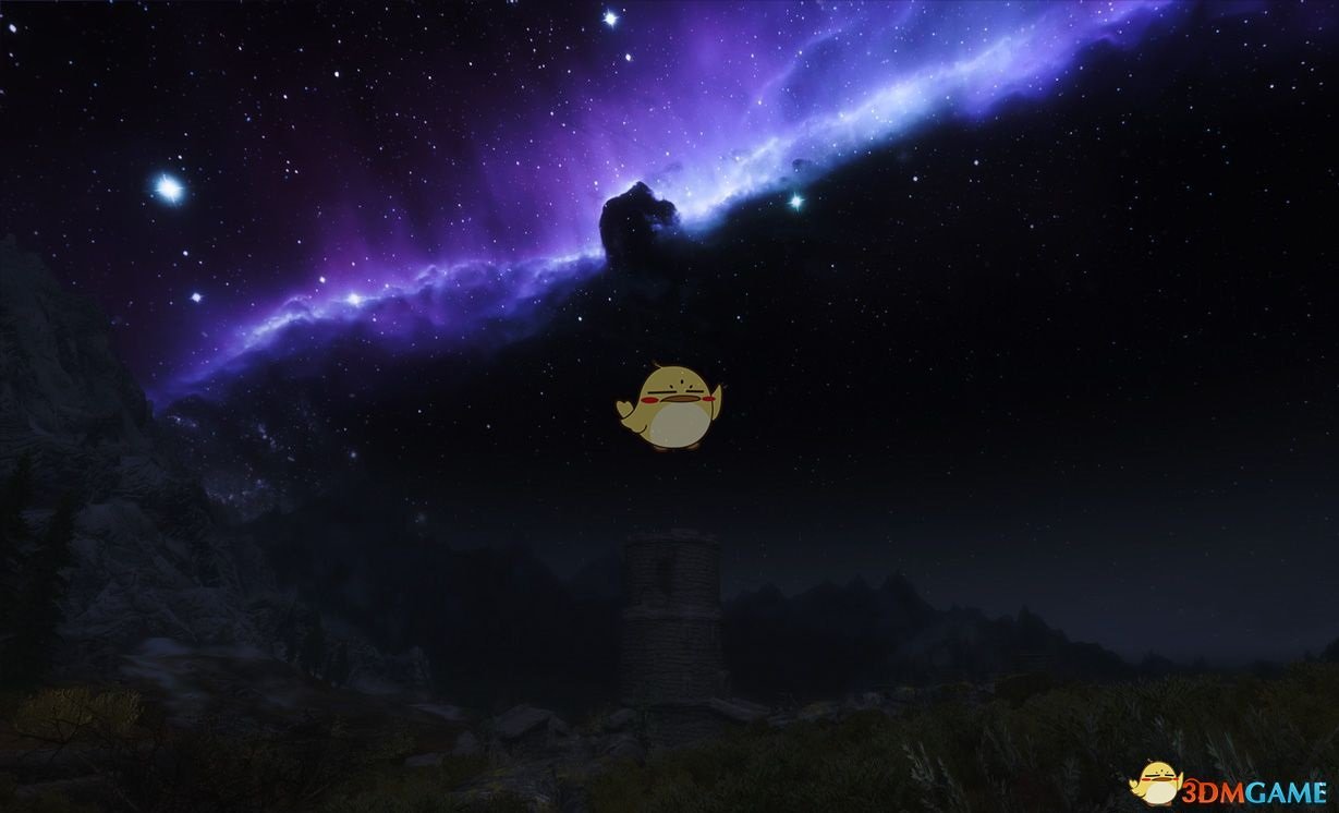 《上古卷轴5：天际重置版》2k4k的夜晚天空纹理MOD