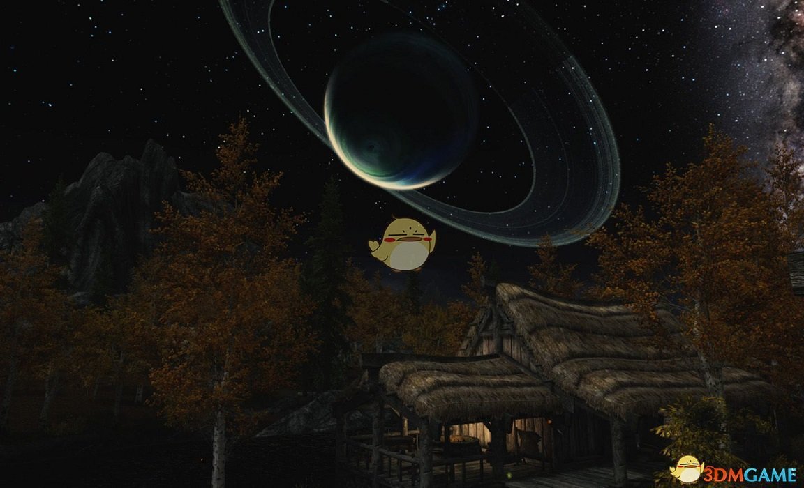 《上古卷轴5：天际重置版》2k4k的夜晚天空纹理MOD