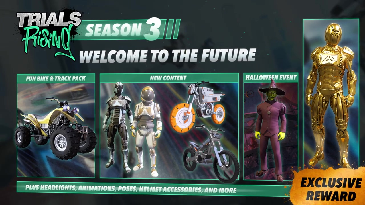 全地形ATV加入《特技摩托：崛起》第三赛季穿越未来