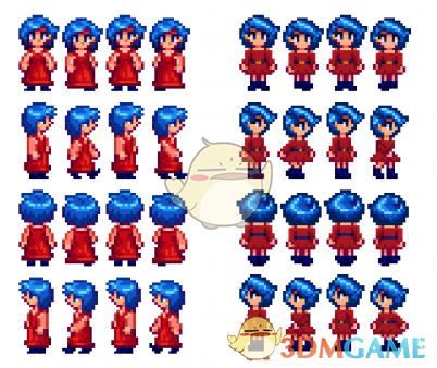 《星露谷物语》可爱连衣短裙艾米丽外观MOD