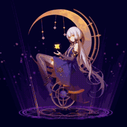 《Wallpaper Engine》挂月星尘少女动态壁纸