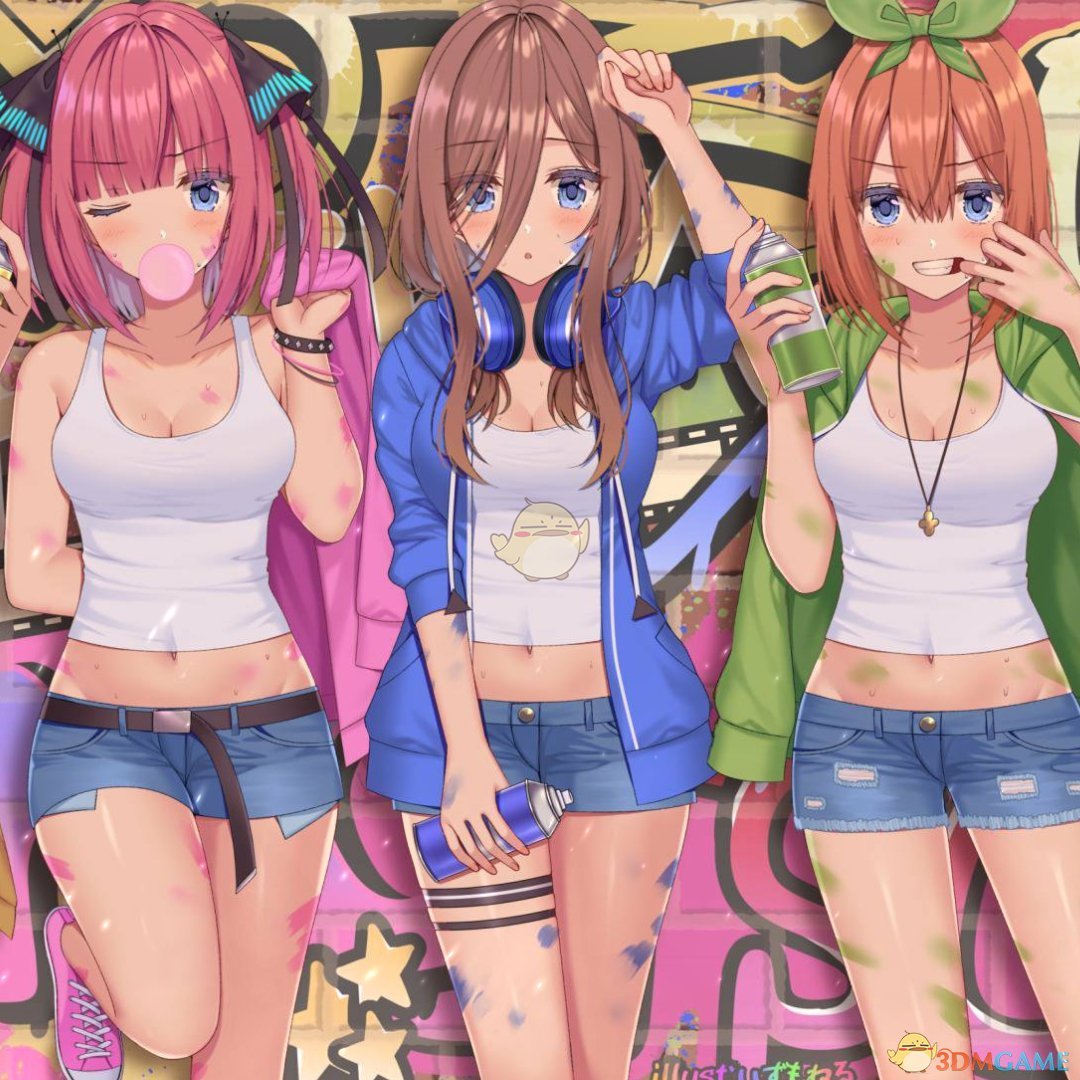 《Wallpaper Engine》五等分的花嫁 - 涂鸦少女动态壁纸