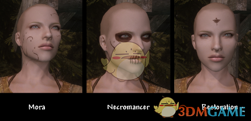 《上古卷轴5：天际》更多面部纹身MOD