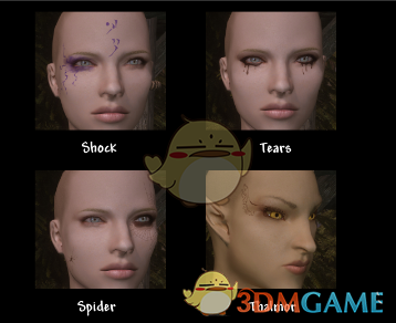 《上古卷轴5：天际》更多面部纹身MOD