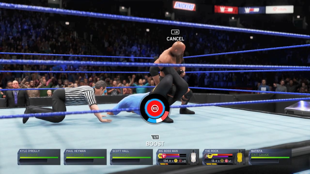 《WWE 2K20》“巨石”强森战斗演示 强森艰难取胜