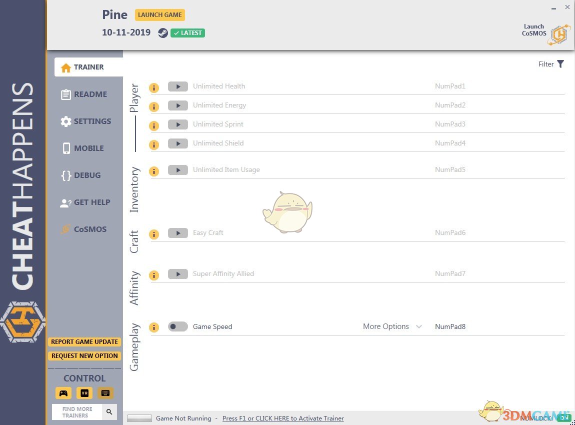 《松树》v2019.10.11八项修改器[Cheat Happens]
