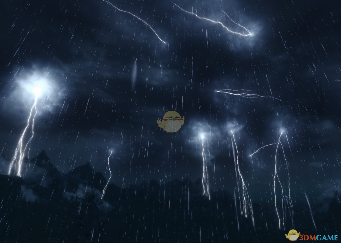 《上古卷轴5：天际重置版》逼真的风暴闪电MOD