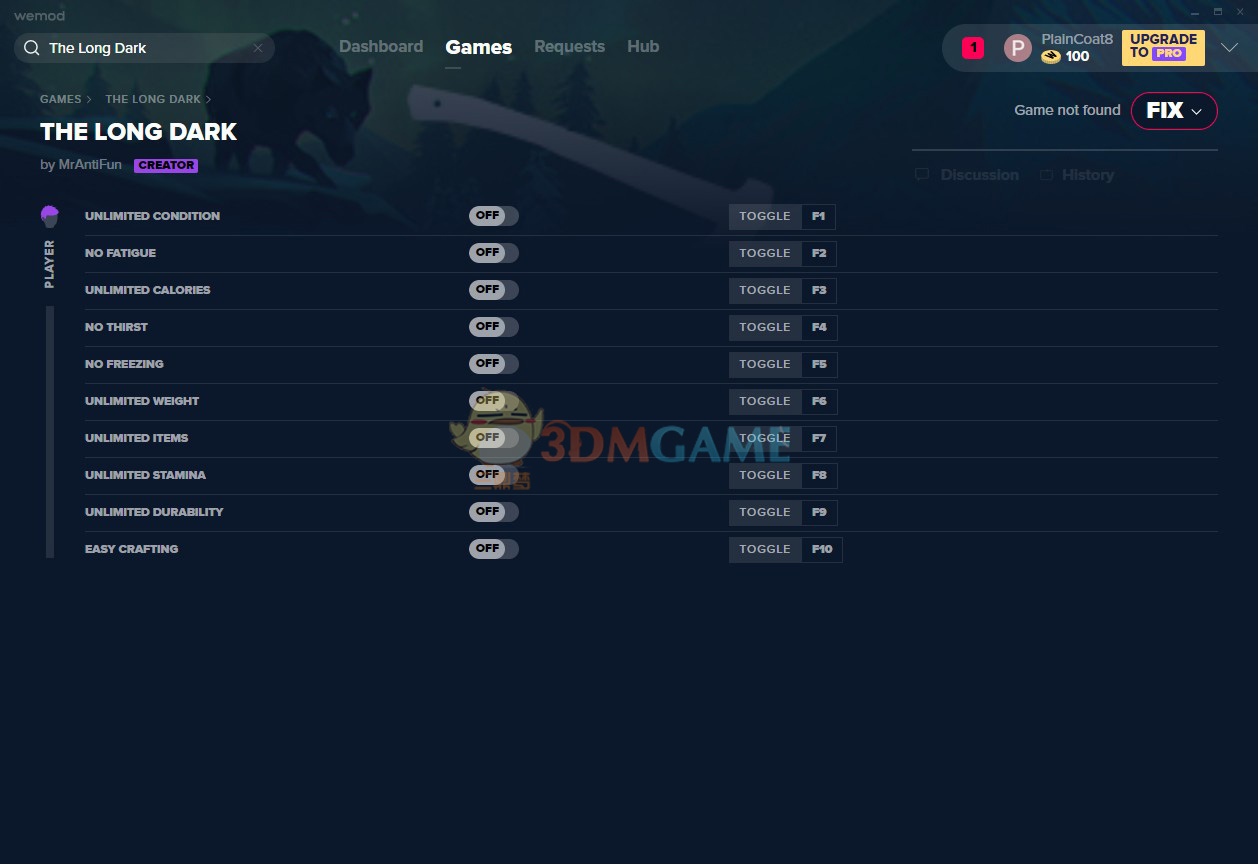 《漫漫长夜》v1.73十项修改器[MrAntiFun]