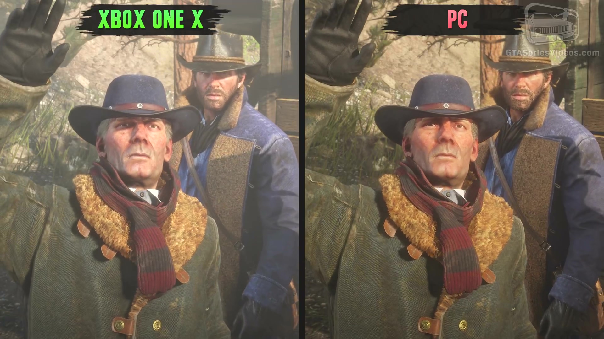 《荒野大镖客2》画面对比：PC vs X1X vs PS4 Pro