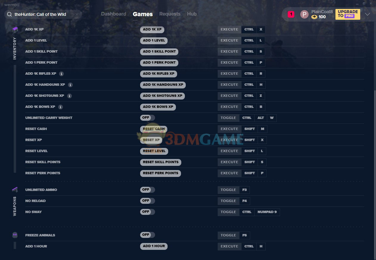 《猎人：荒野的呼唤》v2019.11.11二十四项修改器[MrAntiFun]