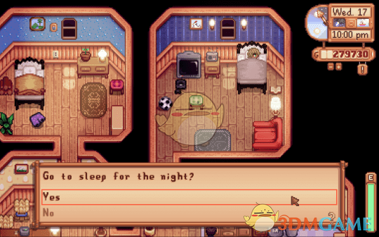 《星露谷物语》可以使用配偶NPC的床MOD