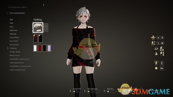 《噬血代码》可爱黑色露肩毛衣MOD