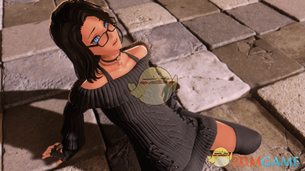 《噬血代码》可爱黑色露肩毛衣MOD