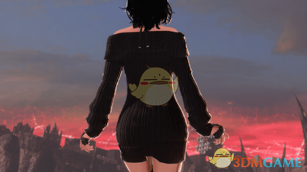 《噬血代码》可爱黑色露肩毛衣MOD