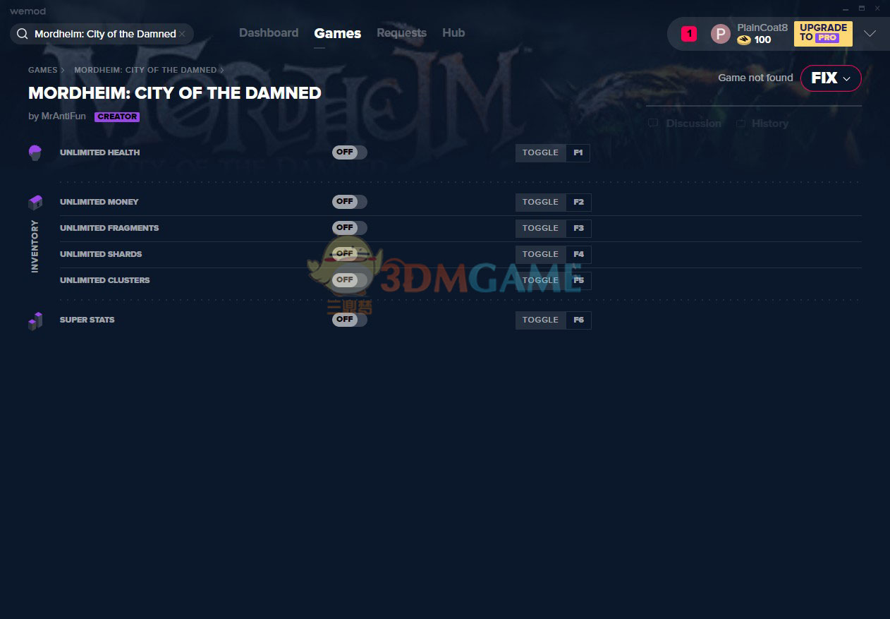 《莫德海姆：诅咒之城》v2019.11.25六项修改器[MrAntiFun]