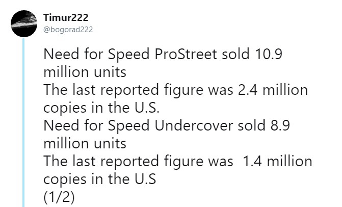 《极品飞车》全球销量1亿份 9代卖出了1780万份