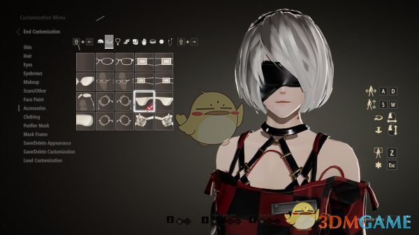 《噬血代码》2B的发型和眼罩MOD